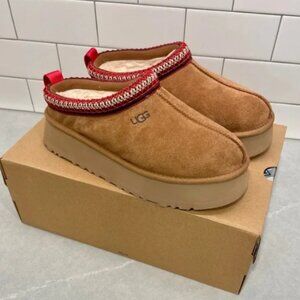 UGG Tazz Chestnut Platform Mule Clog Slipper
